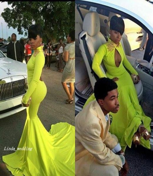 2019 lime green high neck prom dress mermaid long sleeves backless special occasion dress evening party gown plus size vestidos de5741030, Black
2019 lime green high neck prom dress mermaid long sleeves backless special occasion dress evening party gown plus size vestidos de5741030, Black
