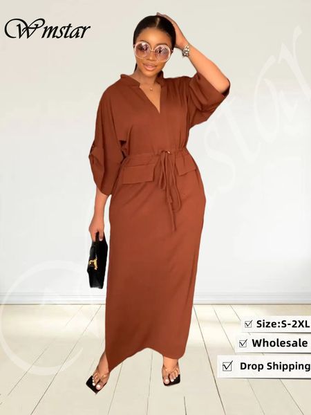urban dresses wmstar for women v neck solid long sleeve with bandage casual elegant africa maxi dress wholesale drop 230809, White;black
urban dresses wmstar for women v neck solid long sleeve with bandage casual elegant africa maxi dress wholesale drop 230809, White;black
