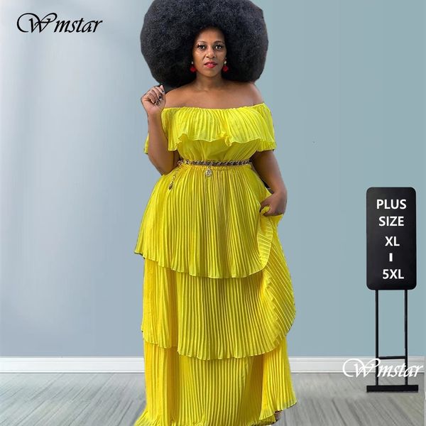 plus size dresses wmstar size party dres solid off shoulder pleated fashion chiffon elegant maxi wholesale drop 230809, Black
plus size dresses wmstar size party dres solid off shoulder pleated fashion chiffon elegant maxi wholesale drop 230809, Black
