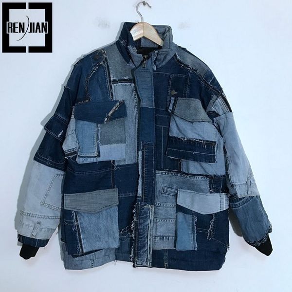 mens jackets fashion high street designer patched jeans jacket cotton padded thick warm denim coat streetwear harajuku patchwork outerwear 2, Black;brown
mens jackets fashion high street designer patched jeans jacket cotton padded thick warm denim coat streetwear harajuku patchwork outerwear 2, Black;brown
