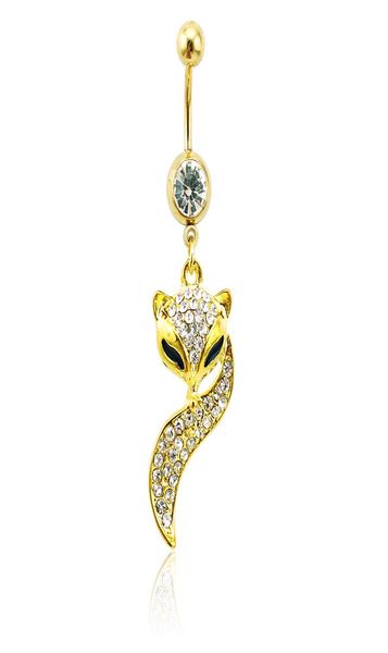 fashion gold plated navel rings 316l stainless steel barbells dangle rhinestone fox belly rings body piercing jewelry7322743, Silver
fashion gold plated navel rings 316l stainless steel barbells dangle rhinestone fox belly rings body piercing jewelry7322743, Silver