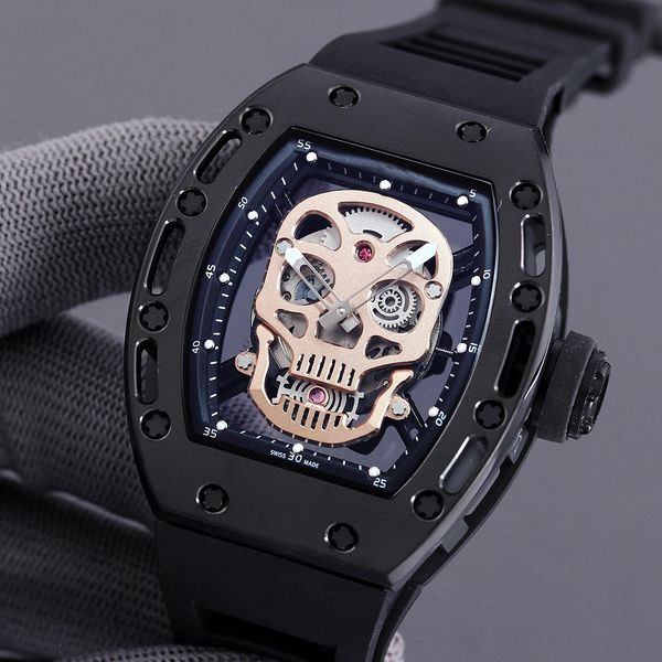 rm052 wristwatches sports luxury mens watch swiss automatic mechanical skull openworked dial sapphire tonneau pvd black stainless steel watc, Slivery;brown
rm052 wristwatches sports luxury mens watch swiss automatic mechanical skull openworked dial sapphire tonneau pvd black stainless steel watc, Slivery;brown