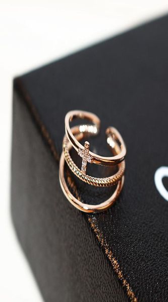 korean version of the trend punk threelayer zircon plated 18k gold female ring simple and exquisite female wild ring jewelry gift3261302, Silver
korean version of the trend punk threelayer zircon plated 18k gold female ring simple and exquisite female wild ring jewelry gift3261302, Silver
