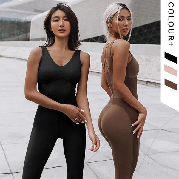 spring and summer integrated sports jumpsuit breathable sleeveless stretch back air yoga suit for women fitness set
spring and summer integrated sports jumpsuit breathable sleeveless stretch back air yoga suit for women fitness set