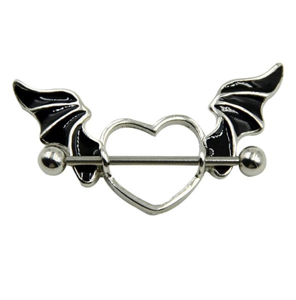 1 pcs stainless steel bat wing nipple shield ring angel heart piercing barbell jewelry8790383, Silver
1 pcs stainless steel bat wing nipple shield ring angel heart piercing barbell jewelry8790383, Silver