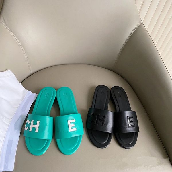 summer women slippers leather square toe lady flats flip flops luxury designer ladies slide channel sandals women shoes beach sandalias jell, Black
summer women slippers leather square toe lady flats flip flops luxury designer ladies slide channel sandals women shoes beach sandalias jell, Black