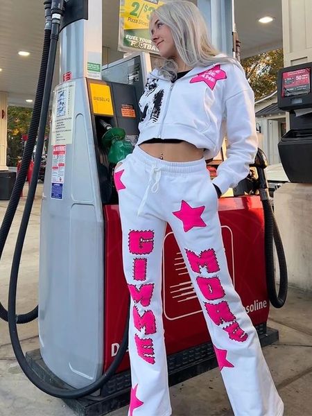 womens tracksuits hoodie pants punk flare sweatpants aesthetic sweet letter cartoon print cute white loose drawcord high waist street suit 2, Gray
womens tracksuits hoodie pants punk flare sweatpants aesthetic sweet letter cartoon print cute white loose drawcord high waist street suit 2, Gray