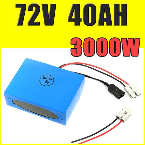 Image of 72V 40AH lithium battery pack 72V 1000W 2000W 3000W electric bike Scooter battery 84V lithium ion battery pack Free customs duty