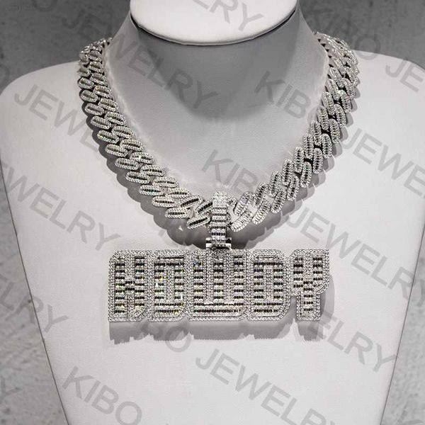 bust down charm hip hop jewelry 18mm vvs emerald baguette cut moissanite necklace iced out chain set, Silver
bust down charm hip hop jewelry 18mm vvs emerald baguette cut moissanite necklace iced out chain set, Silver