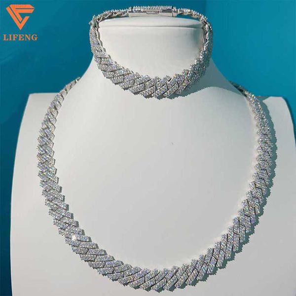 lifeng fashion jewelry through the diamond test moissanite 925 sterling silver hip hop cuban chain necklace
lifeng fashion jewelry through the diamond test moissanite 925 sterling silver hip hop cuban chain necklace