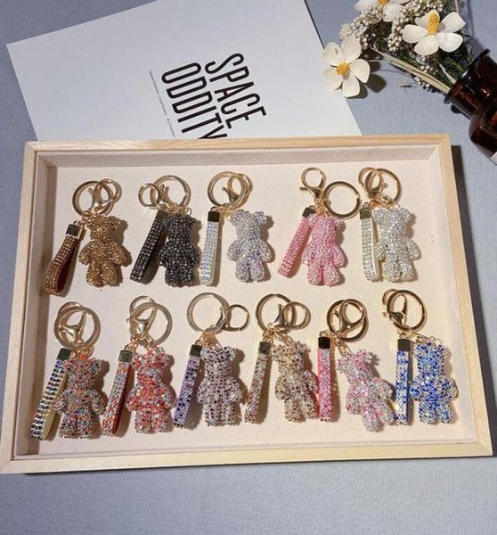 luxury cartoon cute bear crystal rhinestone bling keychain designer key chain pendant stainless steel keychain bags accesso6286204, Silver
luxury cartoon cute bear crystal rhinestone bling keychain designer key chain pendant stainless steel keychain bags accesso6286204, Silver