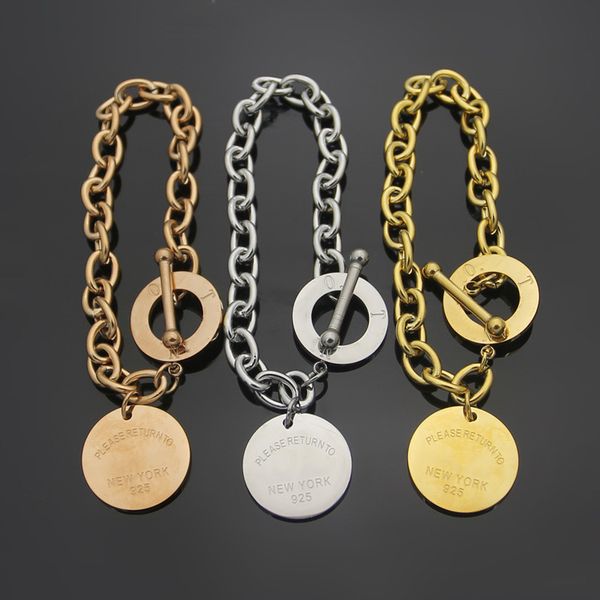 new designed fashion t letters round card necklace ot buckle thick chain necklace titanium steel love bracelet designer jewelry t080022, Silver
new designed fashion t letters round card necklace ot buckle thick chain necklace titanium steel love bracelet designer jewelry t080022, Silver