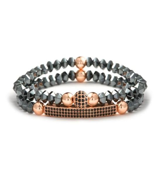 beaded strands fashion set men bracelet geometry natural hematite braclet rose gold copper beads pava zirconia braslet hombre jew9324561, Black
beaded strands fashion set men bracelet geometry natural hematite braclet rose gold copper beads pava zirconia braslet hombre jew9324561, Black