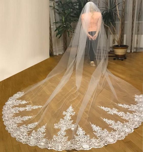 real pos 4 meters one layer wedding veil with lace long white ivory bridal veil with comb wedding accessories cv336225768, Black
real pos 4 meters one layer wedding veil with lace long white ivory bridal veil with comb wedding accessories cv336225768, Black