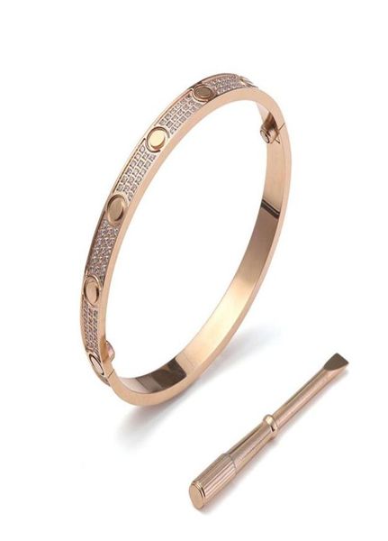 316l titanium steel love bracelet silver rose gold bracelet bangles women men screw screwdriver 3lines pave full stones couple bra1088687, Black
316l titanium steel love bracelet silver rose gold bracelet bangles women men screw screwdriver 3lines pave full stones couple bra1088687, Black