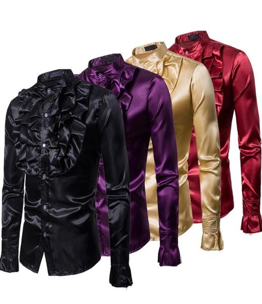 men039s dress shirts autumn arrival mens slim frill ruffle stand collar fancy clothing wedding party stylish formal shirt 3819724, White;black
men039s dress shirts autumn arrival mens slim frill ruffle stand collar fancy clothing wedding party stylish formal shirt 3819724, White;black