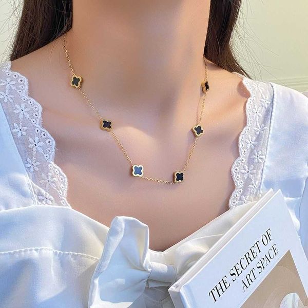 clover necklace japan and south korea fashion double-sided clover titanium steel women's necklaces simple versatile colorless net red n, Silver
clover necklace japan and south korea fashion double-sided clover titanium steel women's necklaces simple versatile colorless net red n, Silver