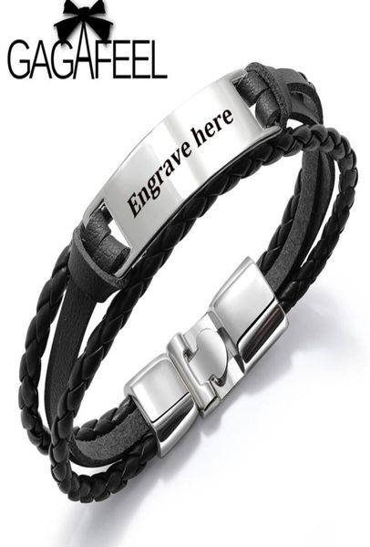 gagafeel 4 colors custom engrave bangle for men punk multilayer bracelet stainless steel pu leather bangle special gift for male263425357, Black
gagafeel 4 colors custom engrave bangle for men punk multilayer bracelet stainless steel pu leather bangle special gift for male263425357, Black