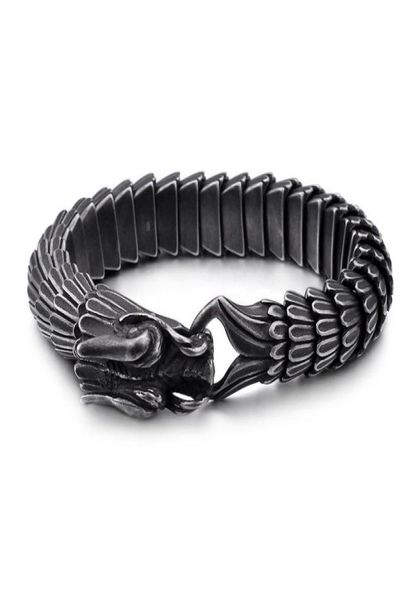 chinese dragon scales link chain bracelets retro ancient silver stainless steel men bangle3110876, Black
chinese dragon scales link chain bracelets retro ancient silver stainless steel men bangle3110876, Black