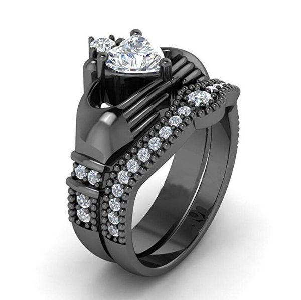victoria wieck claddagh luxury jewelry choucong 10kt black gold filled white z cz diamond gemstones women wedding birdal ring 7260648, Slivery;golden
victoria wieck claddagh luxury jewelry choucong 10kt black gold filled white z cz diamond gemstones women wedding birdal ring 7260648, Slivery;golden