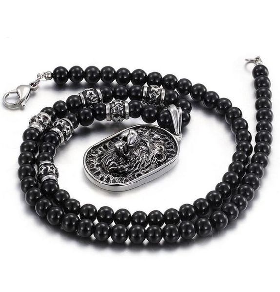 punk black glass bead link chain lion pendant necklace men women black rhinestones gold silver 316l stainless steel animal sweater2882912
punk black glass bead link chain lion pendant necklace men women black rhinestones gold silver 316l stainless steel animal sweater2882912