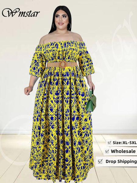 plus size dresses wmstar size dres 5xl off shoulder flower print elastic waist party pleated maxi summer wholesale drop 230809, Black
plus size dresses wmstar size dres 5xl off shoulder flower print elastic waist party pleated maxi summer wholesale drop 230809, Black