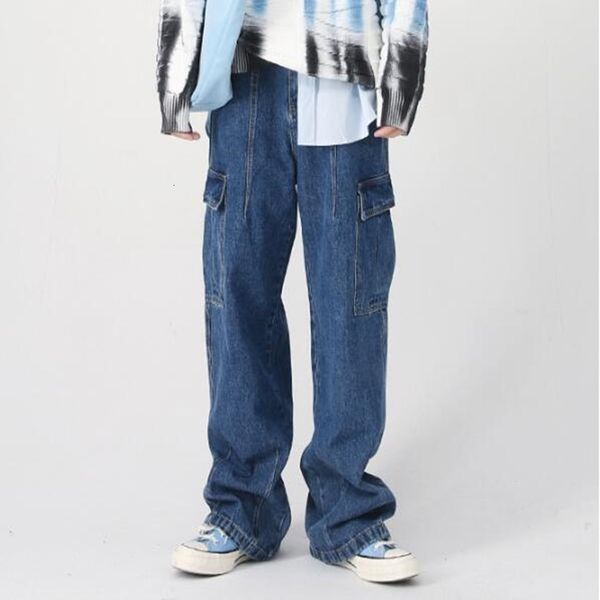 mens jeans loose workwear multipockets cargo straight vintage motorcycle japan korea casual denim pants biker long trousers 230809, Blue
mens jeans loose workwear multipockets cargo straight vintage motorcycle japan korea casual denim pants biker long trousers 230809, Blue