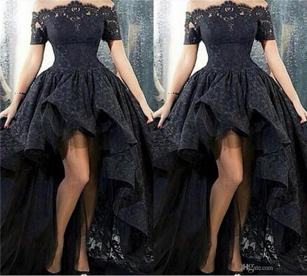 black lace high low prom dresses off shoulder arabic design ruched formal evening gown short front long back party dress3229831
black lace high low prom dresses off shoulder arabic design ruched formal evening gown short front long back party dress3229831