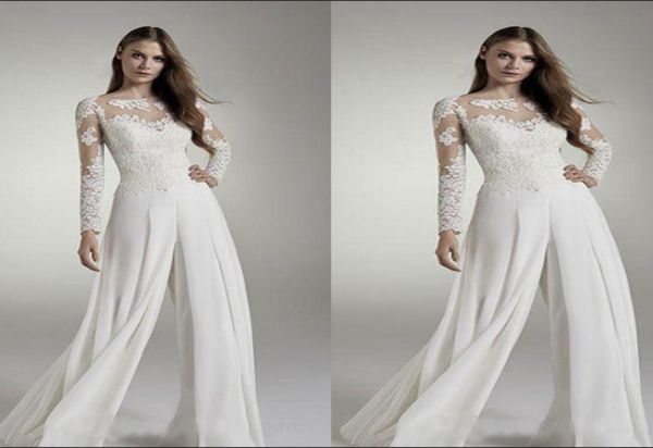 wedding bridal jumpsuits jewel sheer neck applique chiffon pants suits 2019 lace long sleeves wedding dresses1666392, White
wedding bridal jumpsuits jewel sheer neck applique chiffon pants suits 2019 lace long sleeves wedding dresses1666392, White