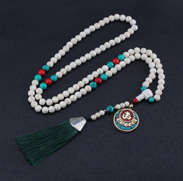 new silk tassel buddhist prayer white pine beads necklace boho nepal long sweater chain vintage tibetan pendant ethnic necklace5947605, Silver
new silk tassel buddhist prayer white pine beads necklace boho nepal long sweater chain vintage tibetan pendant ethnic necklace5947605, Silver