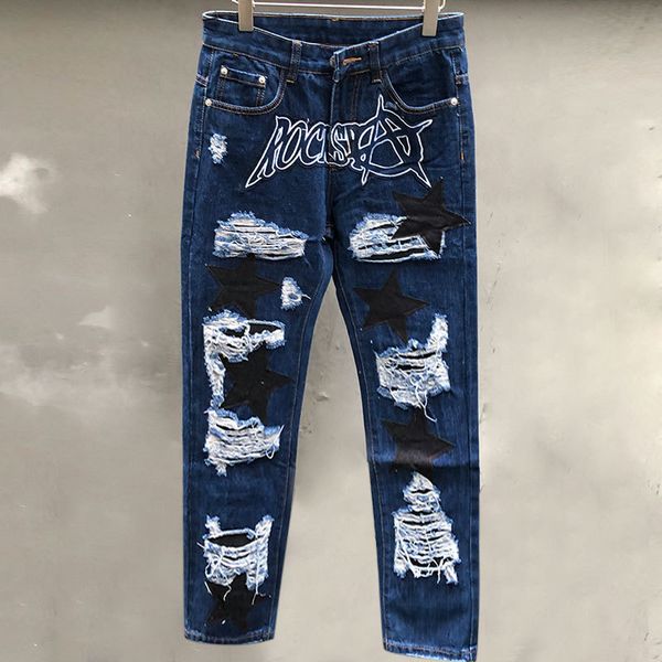 mens jeans european style graphic for men star pattern letter hip hop slim elastic jean trend brand fashion pant 230809, Blue
mens jeans european style graphic for men star pattern letter hip hop slim elastic jean trend brand fashion pant 230809, Blue