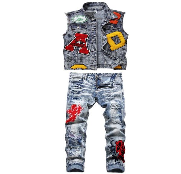 summer tracksuits men039s embroidered vestjeans 2pcs set fashion slim denim waistcoat and ripped patch stretch pants male stre7735814, Gray
summer tracksuits men039s embroidered vestjeans 2pcs set fashion slim denim waistcoat and ripped patch stretch pants male stre7735814, Gray