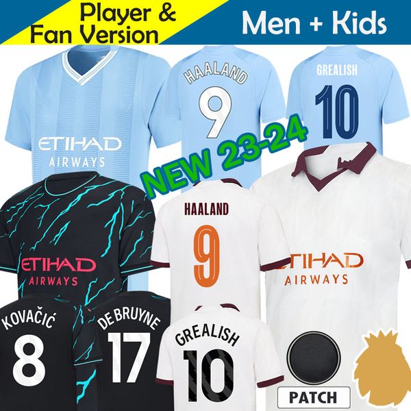 23 24 mans cities manchesters soccer jersey version kids kit haaland de bruyne foden grealish 2023 2024 maillot home third 3rd football shir, Black;yellow
23 24 mans cities manchesters soccer jersey version kids kit haaland de bruyne foden grealish 2023 2024 maillot home third 3rd football shir, Black;yellow