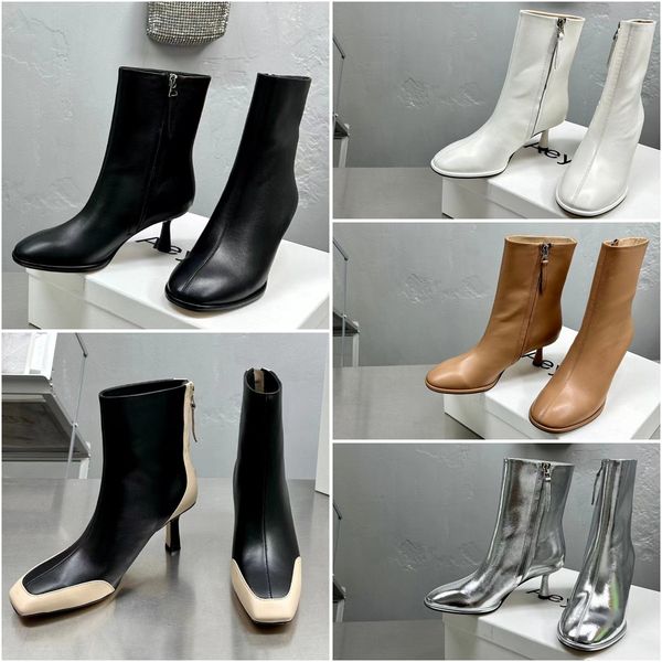 women dorothy boots designer spring and autumn round head slender heel side zipper short boots fashion leather high-quality lily ankle boot, Black
women dorothy boots designer spring and autumn round head slender heel side zipper short boots fashion leather high-quality lily ankle boot, Black