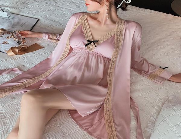 women039s sleepwear pink bride bridesmaid wedding robe set women nightgown casual loose home clothes female silky satin intimat2685787, Black;red
women039s sleepwear pink bride bridesmaid wedding robe set women nightgown casual loose home clothes female silky satin intimat2685787, Black;red