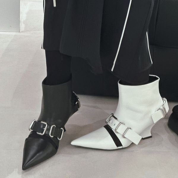 boots pointed toe hollow cut off wedges strange heels belt detail ankle sandals girl fashion items slip on summer shoes 230810, Black
boots pointed toe hollow cut off wedges strange heels belt detail ankle sandals girl fashion items slip on summer shoes 230810, Black