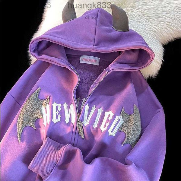 men's hoodies sweatshirts hip hop dark bat wing devil horn gothic zip up hoodie jacket men women oversized sweatshirt kawaii clothes ha, Black
men's hoodies sweatshirts hip hop dark bat wing devil horn gothic zip up hoodie jacket men women oversized sweatshirt kawaii clothes ha, Black