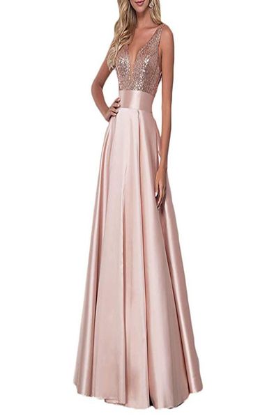 elegant rose gold sequins long evening dresses vneck backless prom party gowns aline formal dress women wear 20196431676, Black;red
elegant rose gold sequins long evening dresses vneck backless prom party gowns aline formal dress women wear 20196431676, Black;red