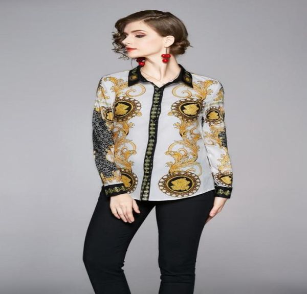 2020 spring summer fall runway chic baroque floral print collar button front long sleeve women ladies casual office work ol sh4930139, White
2020 spring summer fall runway chic baroque floral print collar button front long sleeve women ladies casual office work ol sh4930139, White