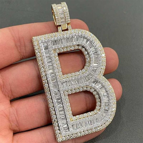 2023 trendy fashion hip hop jewelry iced out custom baguette vvs moissanite diamond letter name b pendant, Silver
2023 trendy fashion hip hop jewelry iced out custom baguette vvs moissanite diamond letter name b pendant, Silver