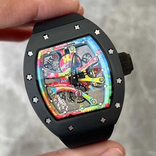 rm68-01 real tourbillon watch fantasic superb men wrist watches tu61 high-end quality mechanical uhr all ti/carbon fiber case montre richar, Slivery;brown
rm68-01 real tourbillon watch fantasic superb men wrist watches tu61 high-end quality mechanical uhr all ti/carbon fiber case montre richar, Slivery;brown