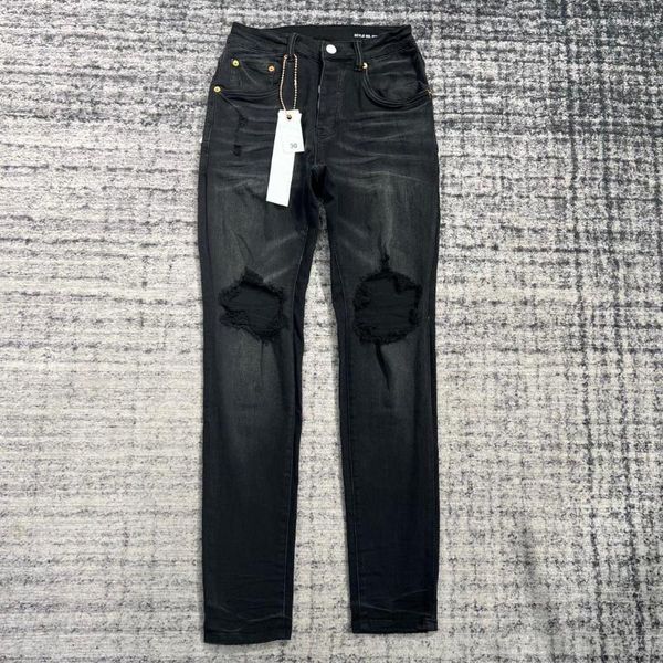 purple brand jeans men's jeans men slim hole stretch denim pants ripped knee washed black perforated pants, Blue
purple brand jeans men's jeans men slim hole stretch denim pants ripped knee washed black perforated pants, Blue