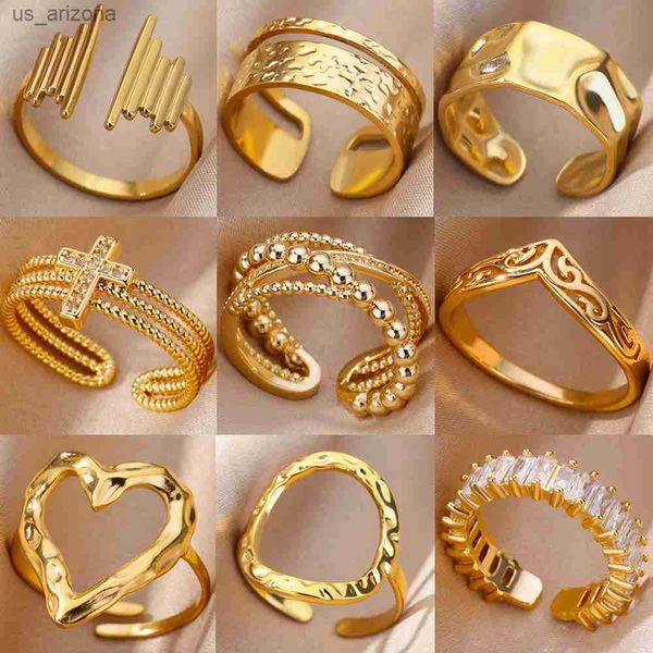 stainless steel rings for women aesthetic sunflower gold plated wedding couple ring jewelry vintage accessories l230620, Silver
stainless steel rings for women aesthetic sunflower gold plated wedding couple ring jewelry vintage accessories l230620, Silver