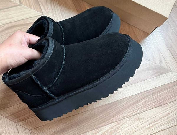 designer platform mini boot classic warm ankle snow boots australia fur fluffy booties real leather thick bottom winter women shoes12, Black
designer platform mini boot classic warm ankle snow boots australia fur fluffy booties real leather thick bottom winter women shoes12, Black