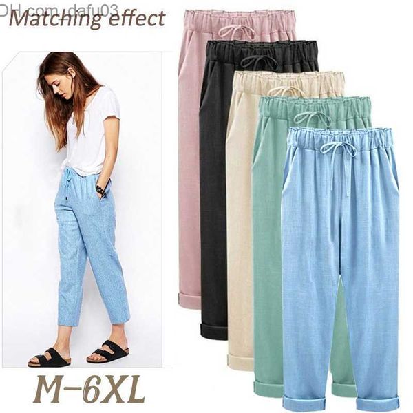 women's pants capris 2022 new women's loose pants casual sports trousers pants cotton linen pants (s-6xl) z230810, Black;white
women's pants capris 2022 new women's loose pants casual sports trousers pants cotton linen pants (s-6xl) z230810, Black;white