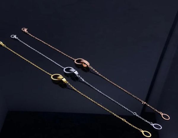 fashion designer brand double ring chain bracelet gold silver rose gold plated stainless steel nonfading ladies jewelry9860855, Black
fashion designer brand double ring chain bracelet gold silver rose gold plated stainless steel nonfading ladies jewelry9860855, Black