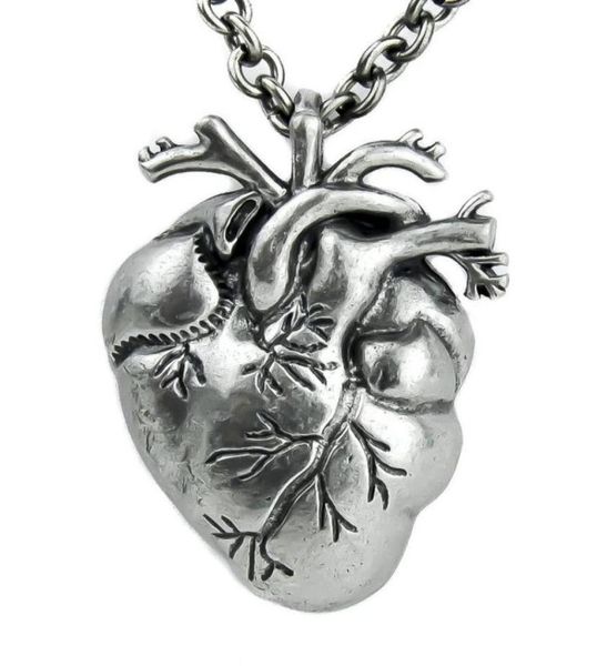 fashion pendant necklaces gothic punk silver antique pleated oddities anatomical heart necklace realistic for men and women46707544110029
fashion pendant necklaces gothic punk silver antique pleated oddities anatomical heart necklace realistic for men and women46707544110029