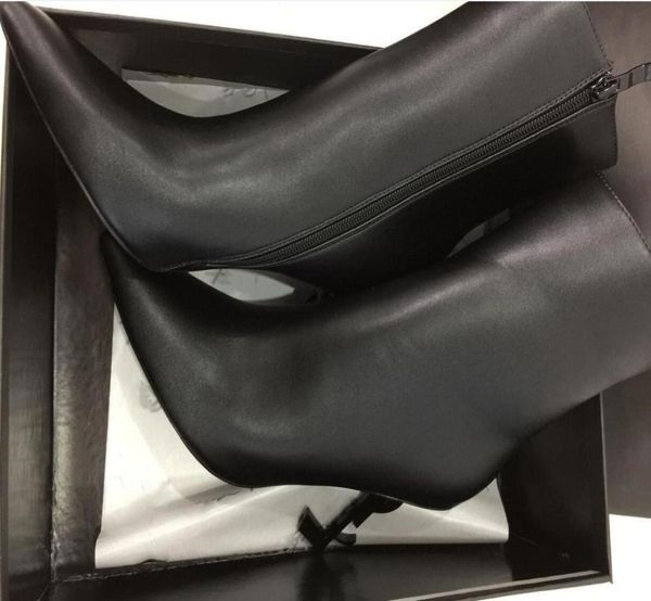 real leather brand shoes woman boots ankle highheeled shoes pointed toe high heel wedding shoes with box 10cm 8cm size 35422577959, Black
real leather brand shoes woman boots ankle highheeled shoes pointed toe high heel wedding shoes with box 10cm 8cm size 35422577959, Black