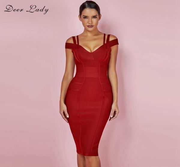deer lady women wine red dress bandage 2017 new arrivals v neck bodycon party dress knee length off shoulder bandage dress y18573110, Black;pink
deer lady women wine red dress bandage 2017 new arrivals v neck bodycon party dress knee length off shoulder bandage dress y18573110, Black;pink