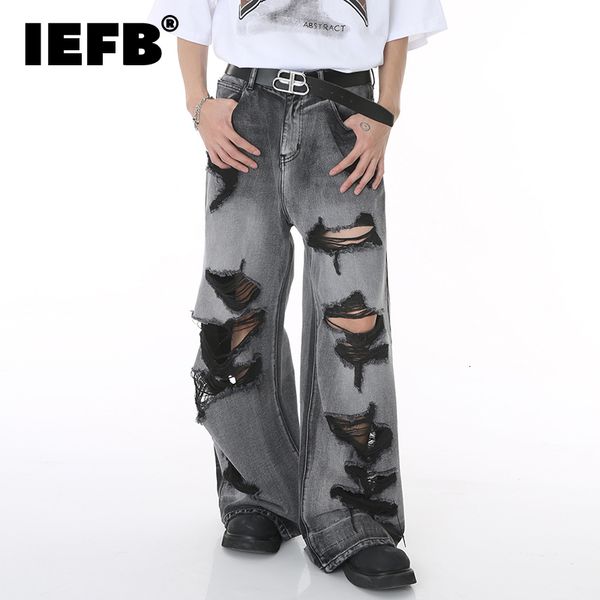 mens jeans iefb worn out wide leg denim pant summer trendy personality high street male straight hole patch jean trousers 9c736 230809, Blue
mens jeans iefb worn out wide leg denim pant summer trendy personality high street male straight hole patch jean trousers 9c736 230809, Blue